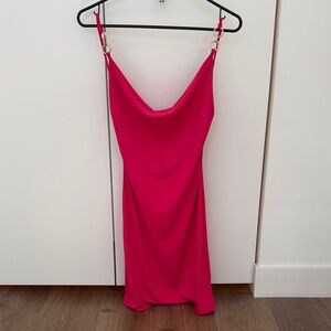 Chic Backless Pink Dress